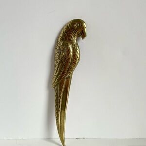 Brass parrot letter opener